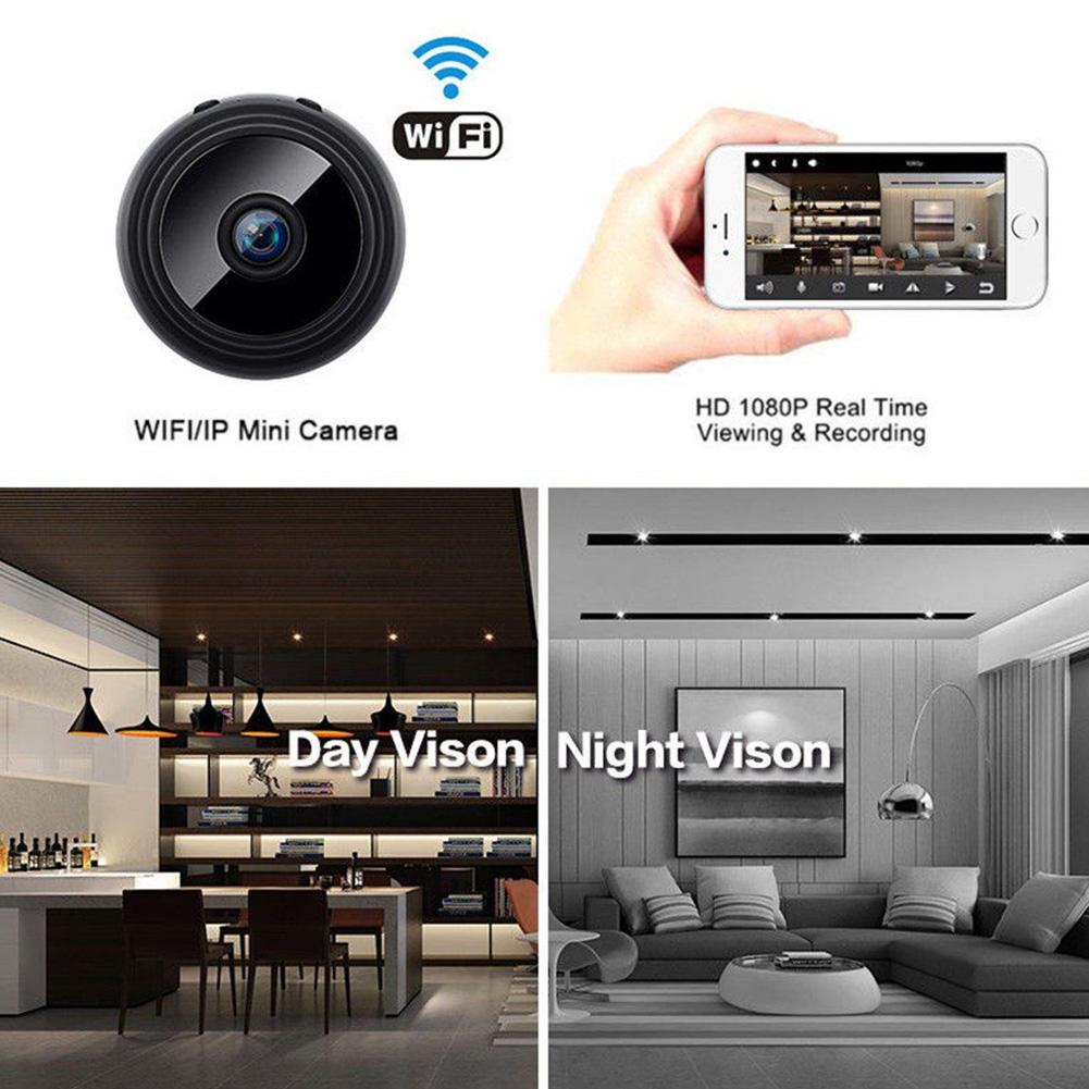 Camera gián điệp nhỏ Wifi không dây IP Bảo mật gia đình HD 1080P DVR Tầm nhìn ban đêm từ xa