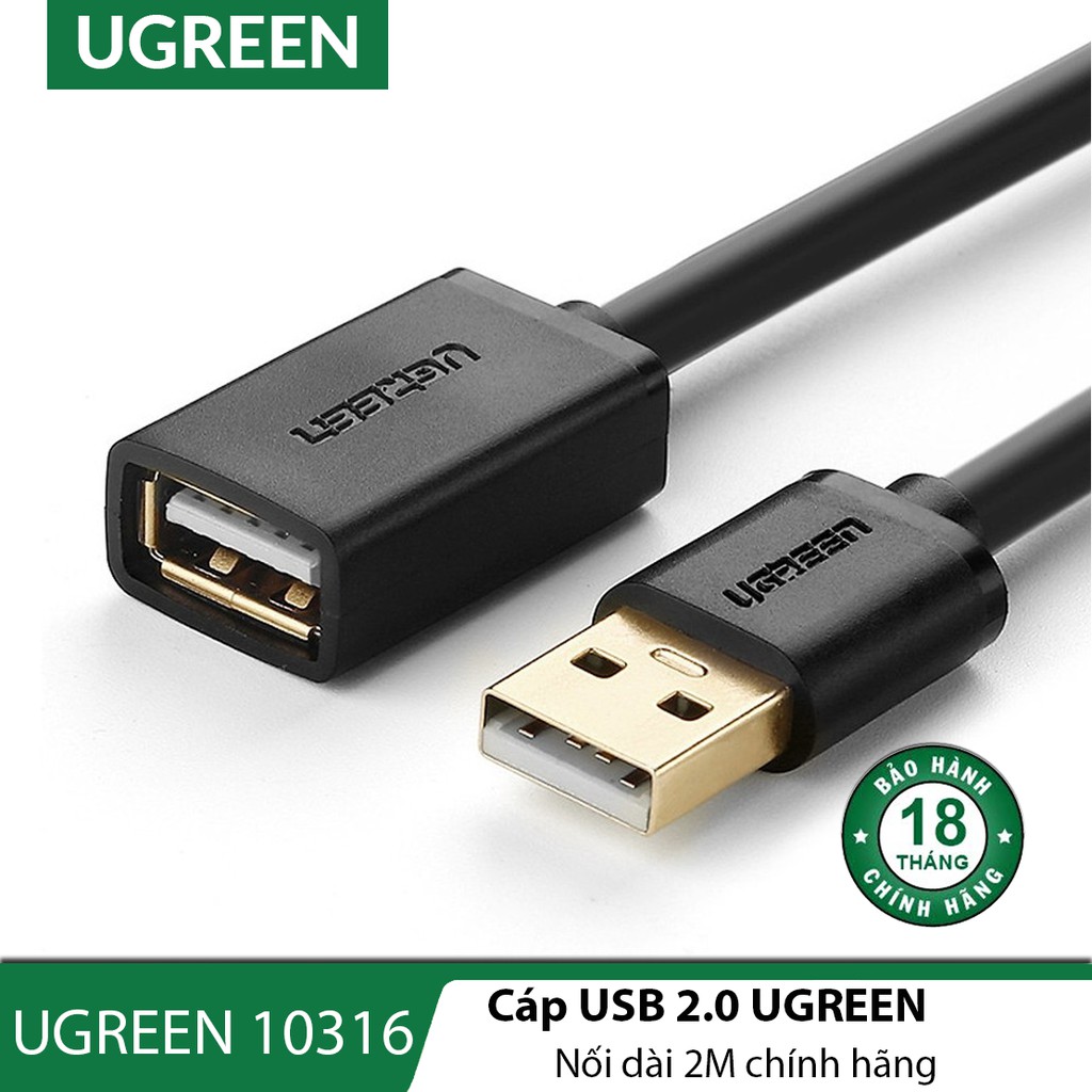 Dây nối dài USB 2.0 dài 2M cao cấp UGREEN 10316