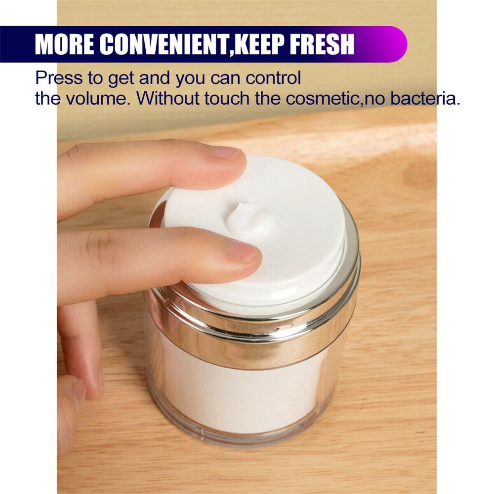 DIACHA Multi-size Lotion Container Makeup Tool Acrylic Cans Vacuum Bottle Portable Empty Travel Size Refillable Travel Cream Airless Sample Vials Press Cream Jar