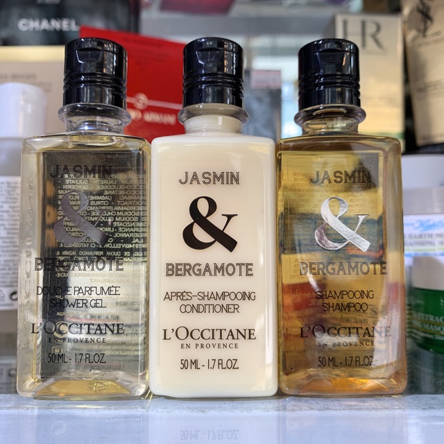 Sữa tắm+ gội+ xả L’occitane Jasmin & Bergamote 50ml x 3 chai