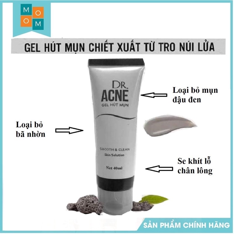 Gel Lột Mụn - DR.ACNE - Hút sạch mụn cám, mụn đầu đen. Thải độc chì- Sáng da (giá sỉ =lẻ)