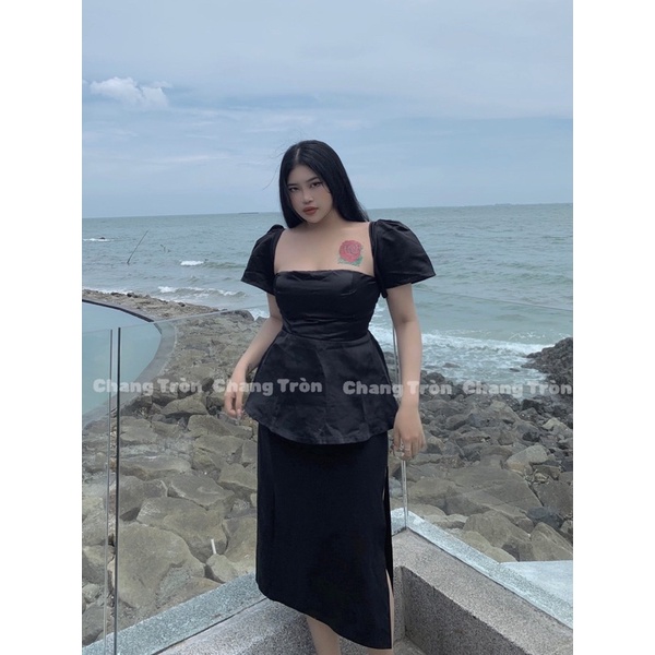 Áo Tafta Tay Bồng Bigsize