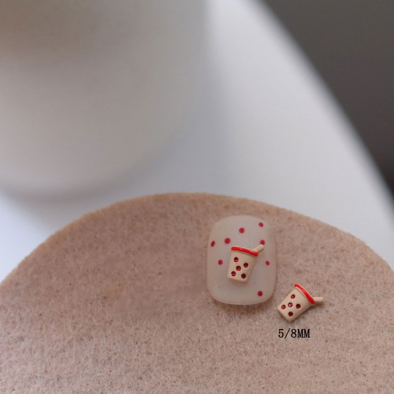 Phụ Kiện Trang Trí Móng Tay 3D Bằng Hợp Kim Hình Gấu / Trà Sữa / Thỏ / Cherry Dễ Thương