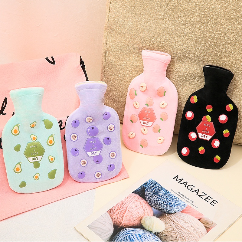 [350ml]Túi chườm nóng lạnh đa năng có lớp vải nhung bên ngoài - Túi chườm bụng