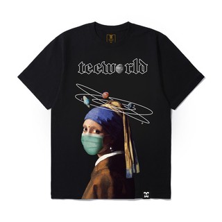 Áo thun Teeworld TW x Renaissance (Phục Hưng) - Girl with a Pearl Earring Nam Nữ Trắng Đen Form Rộng Unisex