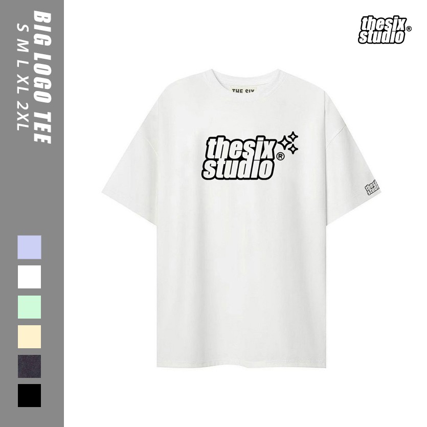 Áo thun unisex tay lỡ form rộng Localbrand -  THE SIX - Big Logo [T609]