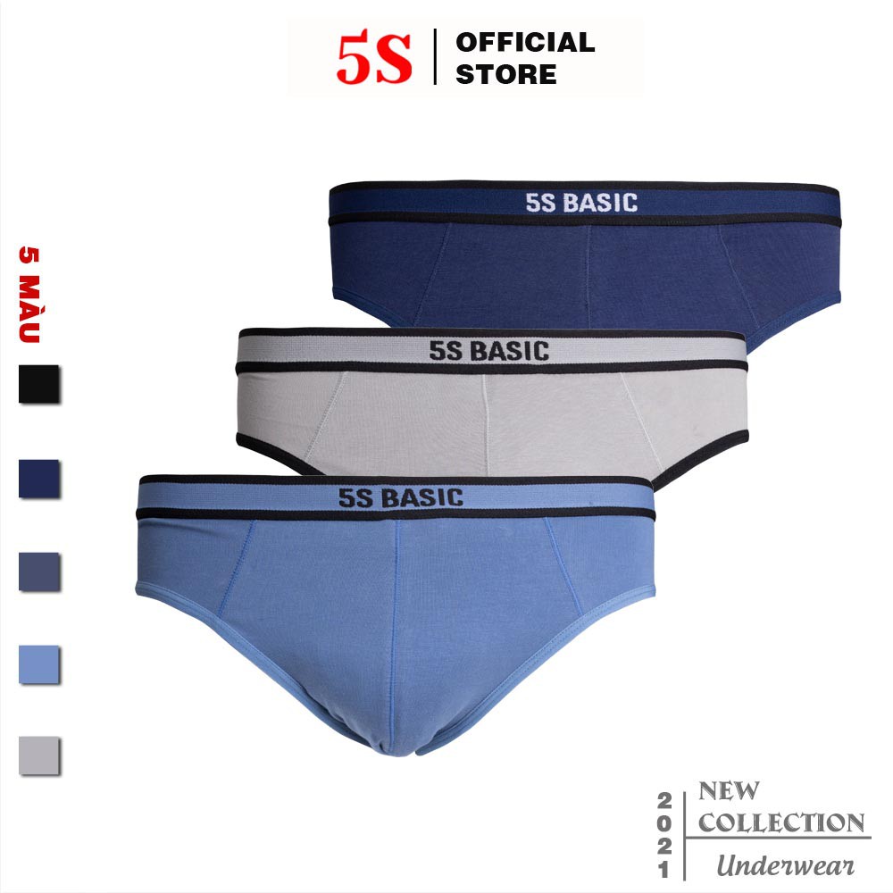 Combo 3 Quần Lót Nam Tam Giác 5S, Chất Cotton Premium Mềm Mịn, Thấm Hút Cực Tốt, Vận Động Thoải Mái (X3-SIP21003BRF) - H
