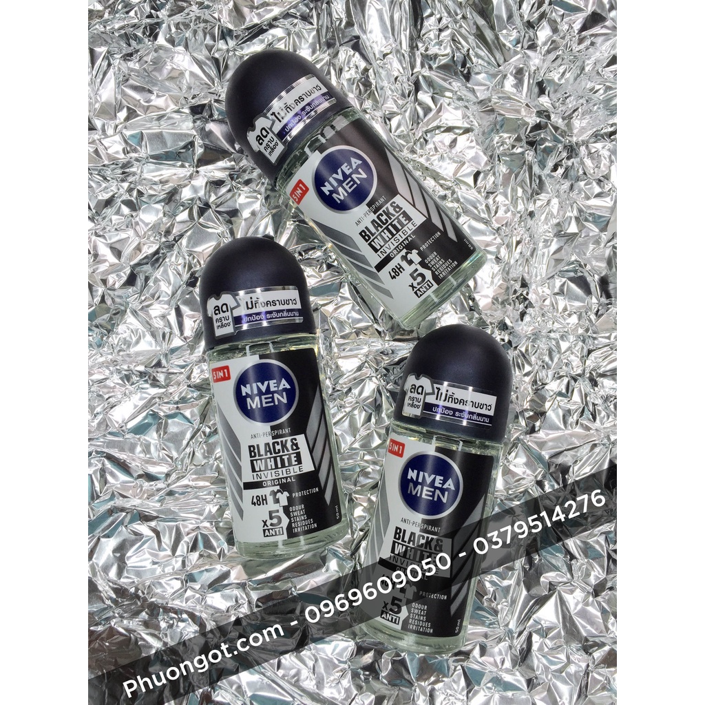 Lăn nách khử mùi Nivea men 50ml Thái Lan nhiều mùi hương