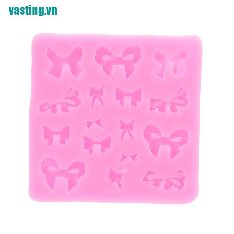 V☆Khuôn Silicone Làm Bánh Tạo Hình Nơ Ruy Băng Độc Đáo Tiện Dụng