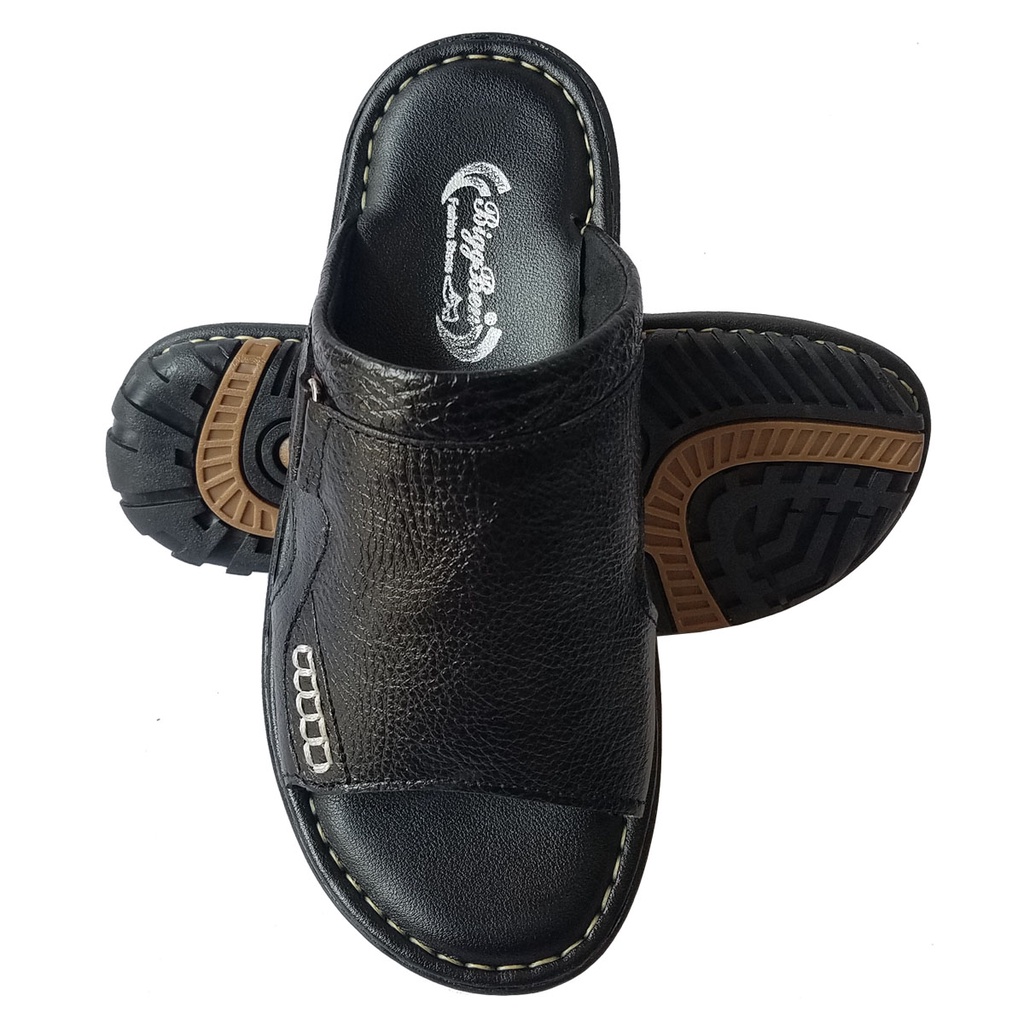 Dép Nam Quai Ngang Da Bò Thật BIGBEN Cao Cấp DN340