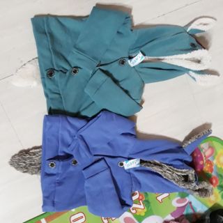 Combo áo khoác thú + quần len cho Gia Hân