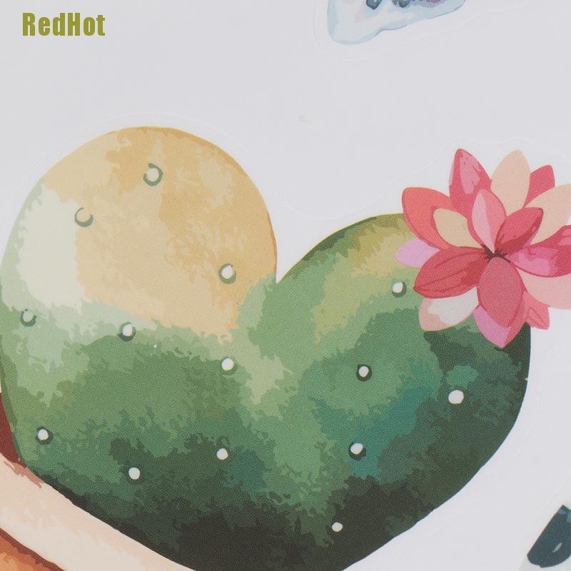 Sticker Dán Tường Hình Cây Xương Rồng Dùng Trang Trí Phòng Khách