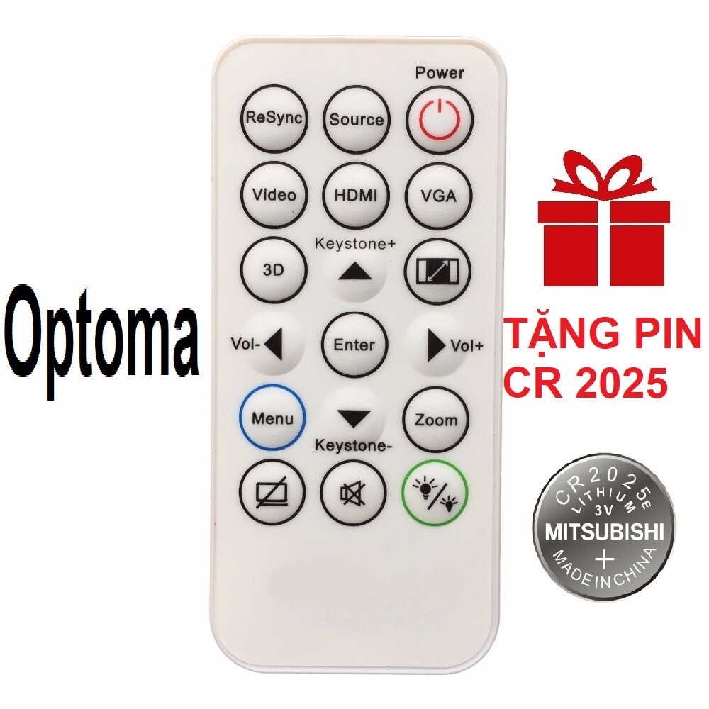 Remote máy chiếu OPTOMA mẫu 2 - Điều khiển máy chiếu OPTOMA mẫu 2 - PROJECTOR (Hàng hãng - tặng pin)