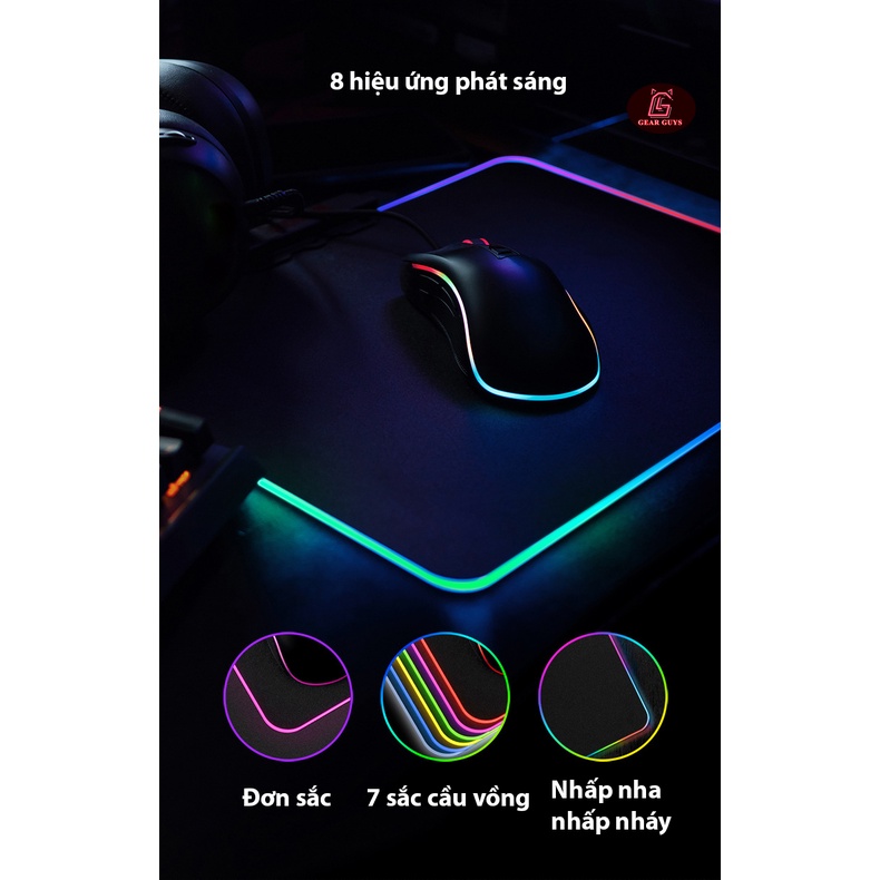 Bàn di chuột RGB, Lót chuột RGB, Pad chuột LED RGB 80x30 - Bàn di chuột RGB Sympony siêu dày
