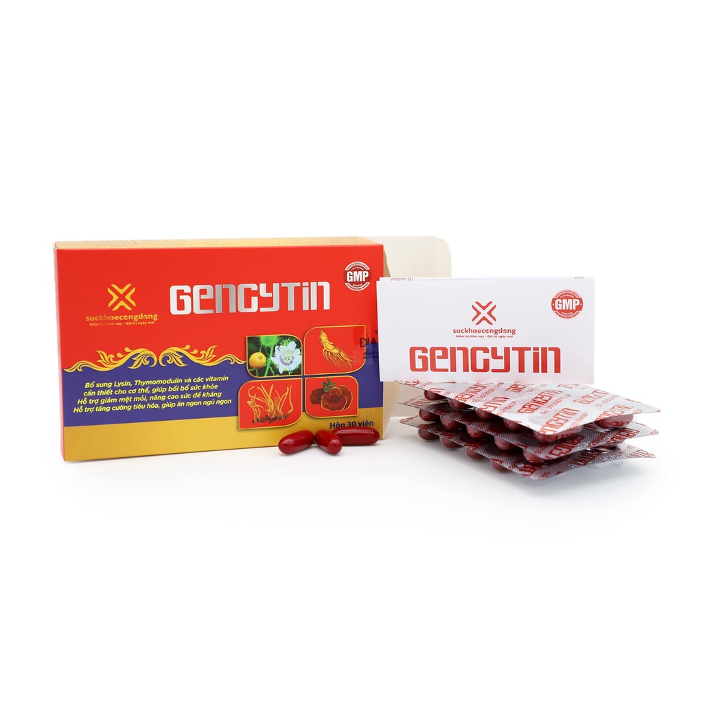 VIÊN UỐNG GENCYTIN – BỒI BỔ CƠ THỂ, TĂNG SỨC ĐỀ KHÁNG (30 VIÊN)mua 5 tặng 1