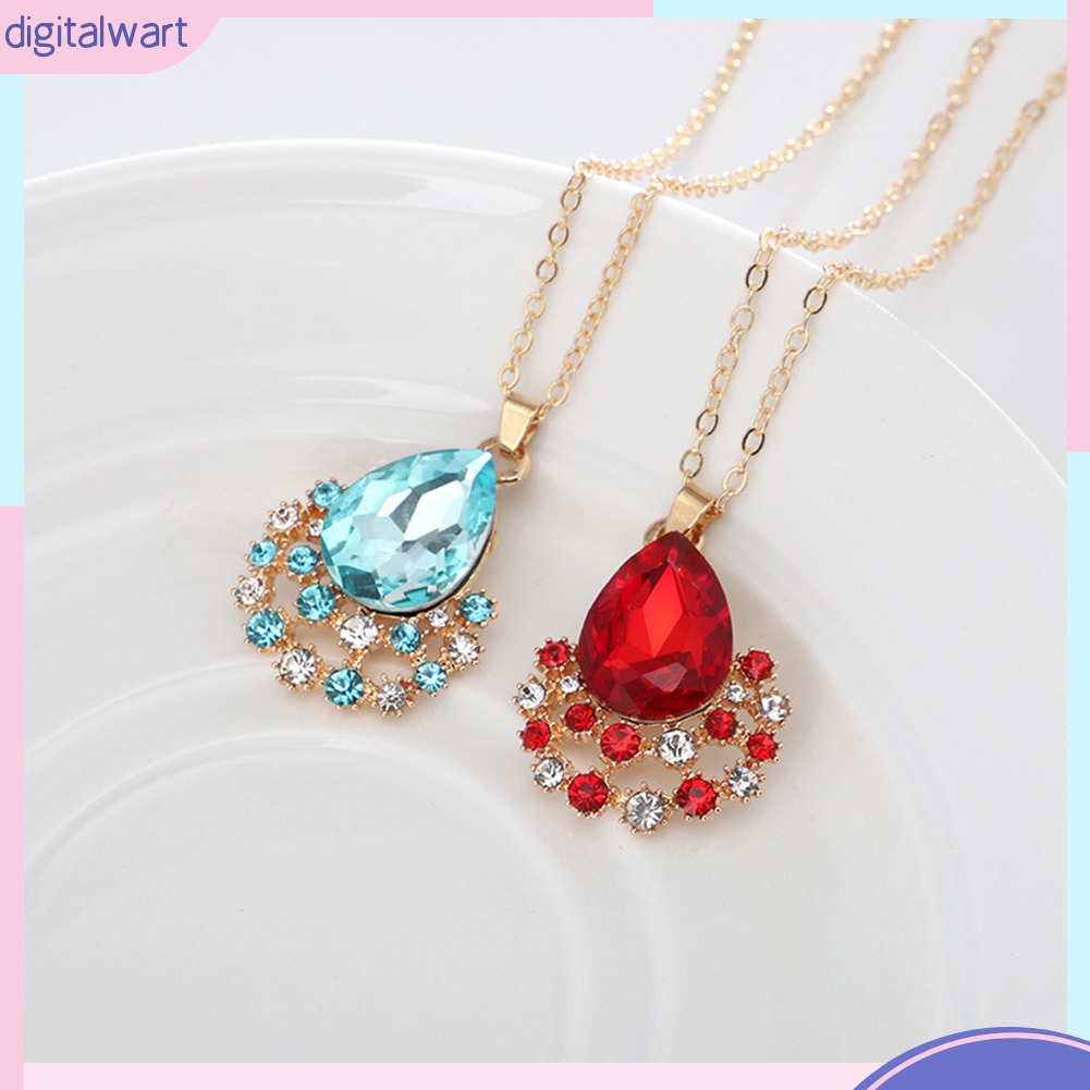 Set 3 Vòng cổ / Bông Tai Đính Đá Hình Giọt Nước