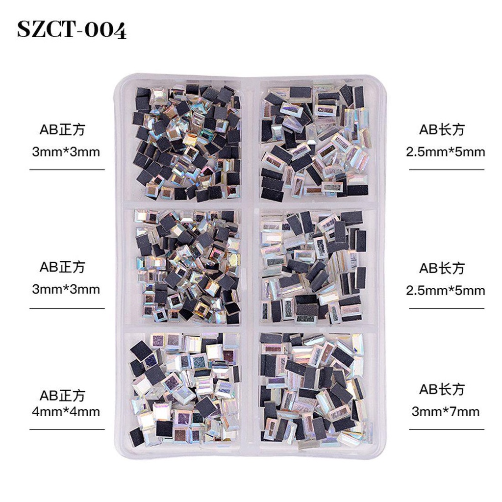 QQMALL Hạt Đá Trang Trí Móng Tay Nghệ Thuật Charms