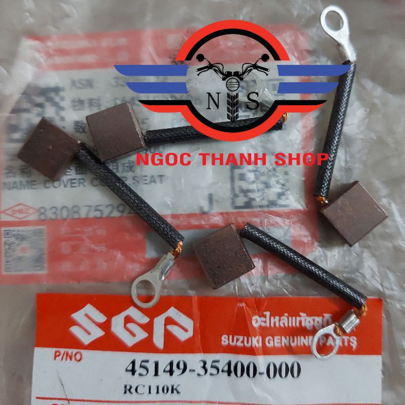 Bộ chổi than đề Mô tơ đề mô tô Suzuki GN125 HJ125 EN125 EN150 EN150A GZ125HS GZ150 GZ150A, TNT15 TNT 15 TNT175