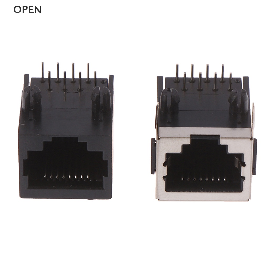Bộ 10 Đầu Nối Dây Mạ Vàng RJ45 8 Pin PCB 8P8C my