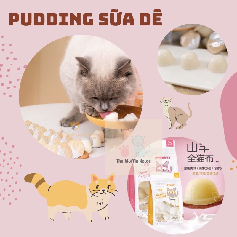 Pudding sữa dê dành cho mèo, chó