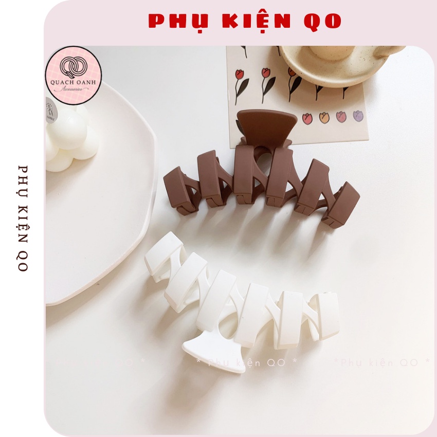 Kẹp tóc càng cua Pastel phong cách Hàn Quốc bản to - Phụ kiện tóc QO BOM32