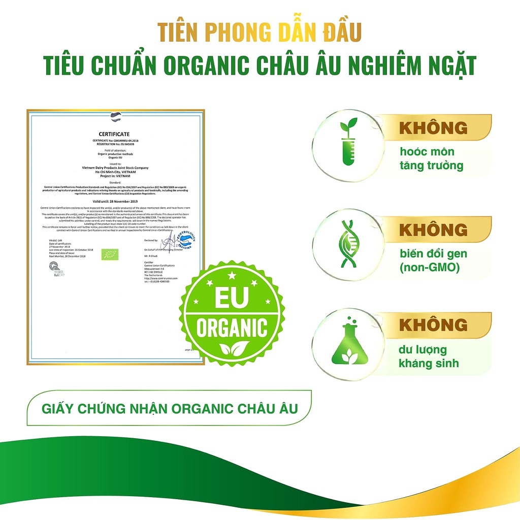 [HSD T7-2022] SỮA BỘT VINAMILK ORGANIC GOLD 1 (350g)