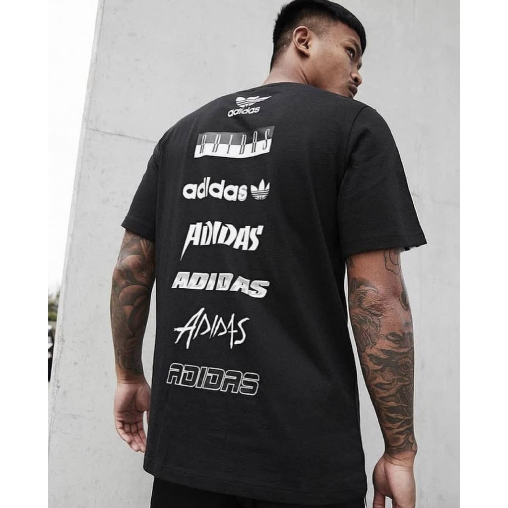 Áo Phông / Áo Thun Đôi ADIDAS STICKET COUPLE T-SHIRT - Black & White | FULL TEM TAG CODE | ẢNH THẬT