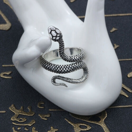 Nhẫn thép không gỉ hình rắn phong cách gothic cho nam nữ