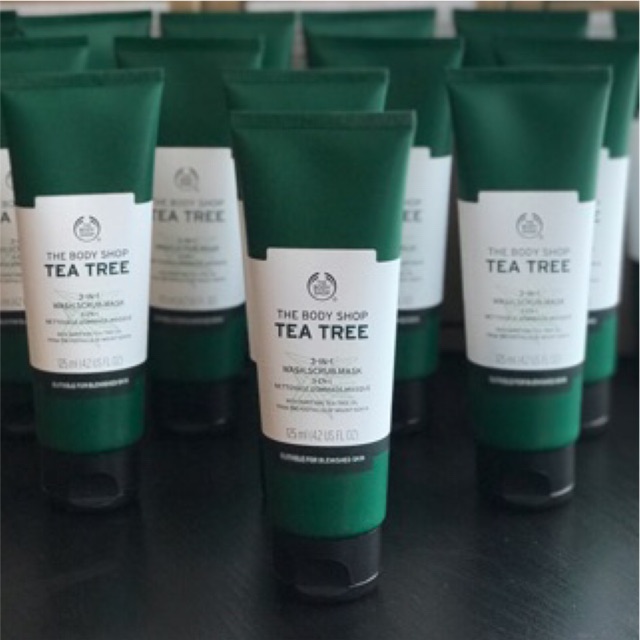 Tẩy da chết da mặt The Body Shop Tea Tree 3-In-1 Wash Scrub Mask 125ml | BigBuy360 - bigbuy360.vn