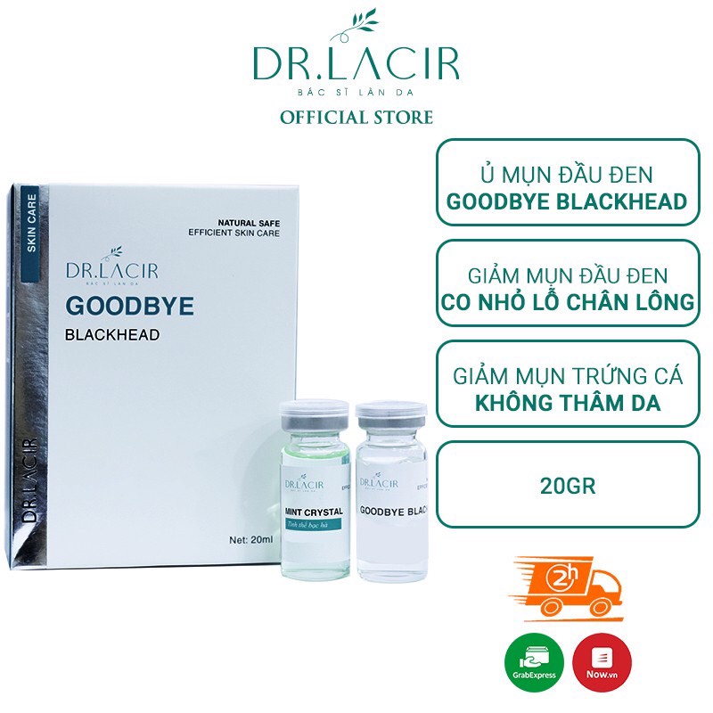 Ủ Mụn Đầu Đen Drlacir- Hộp 20 ml,Giúp ngừa mụn,loại bỏ mụn đầu đen,se khít lỗ chân lông