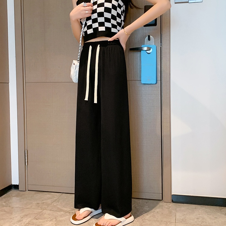 Quần dài SUXI ống rộng lưng cao phong cách mùa hè thời trang cho nữ