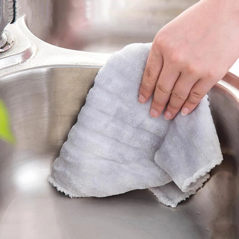 Khăn Lau Chén Dĩa Màu Sắc Ngẫu Nhiên Kích Thước 25 * 25CM