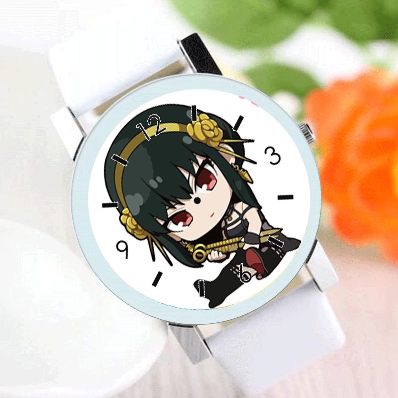 Đồng hồ đeo tay nam nữ in hình SPY x Family ver nằm gia đình điệp viên anime chibi thời trang dễ thương