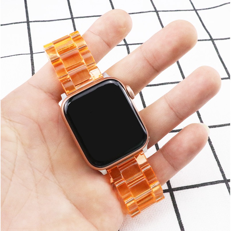 Dây Đeo Trong Suốt Đẹp Mắt Cho Đồng Hồ Thông Minh Apple Watch series 6 SE 1 2 3 4 5 38mm 40mm 42mm 44mm