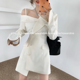 [FREESHIP] Đầm Vest Lệch Vai Hàng Thiết Kế Cao Cấp D&B Cho Nữ