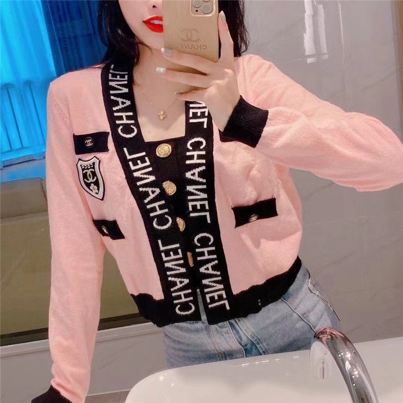 ! Chanel! Áo khoác cardigan thiết kế mới năng động thời trang dành cho nữ