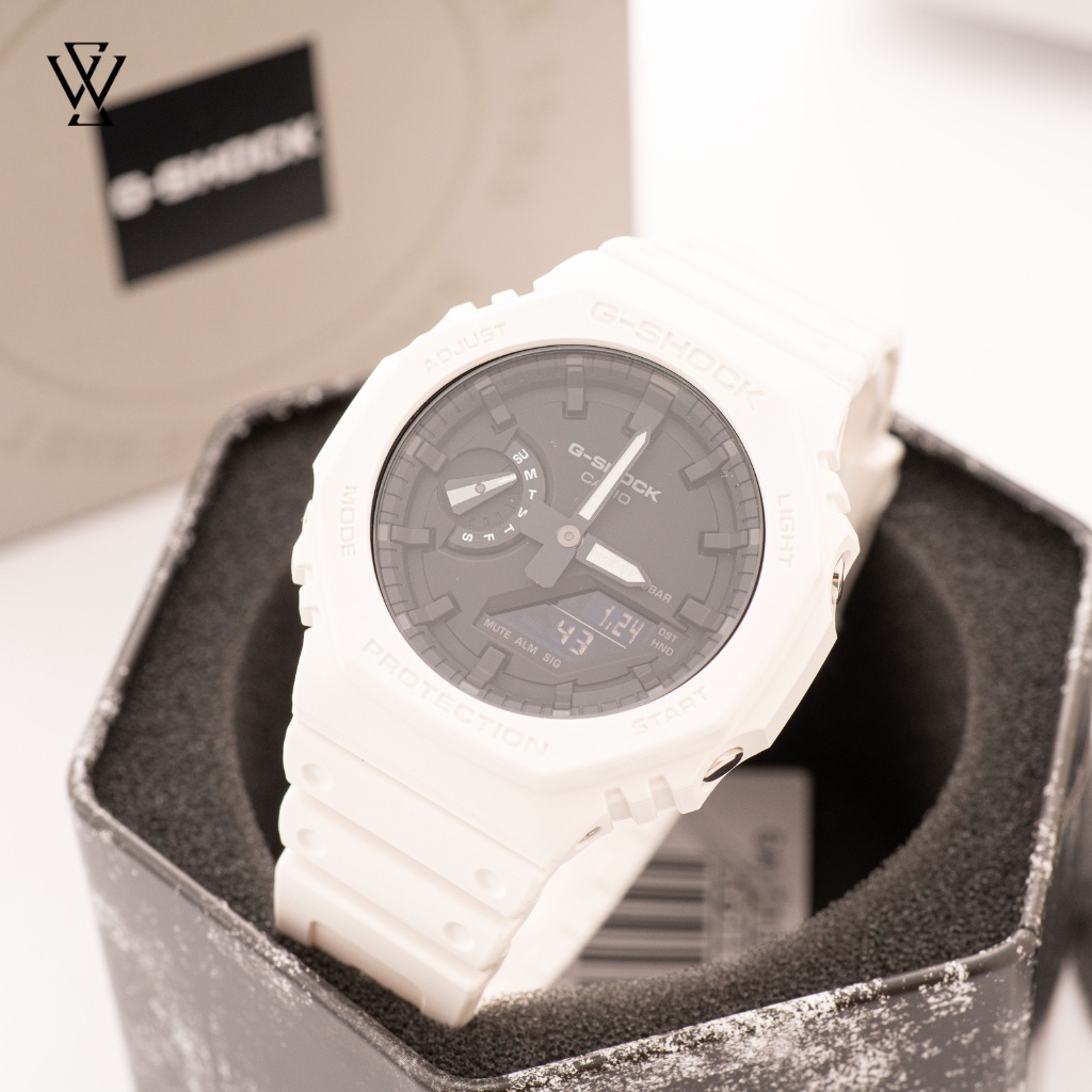 Đồng Hồ Quartz Nam Casio G-Shock WATCHSTORE GA-2100-7ADR Thiết Kế Mặt Kính Khoáng 45.4mm, Vỏ Và Dây Nhựa Bền Bỉ