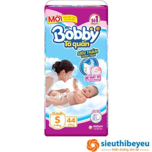 Bỉm quần Bobby S44/M40/L36/XL32/XXL28 mẫu mới