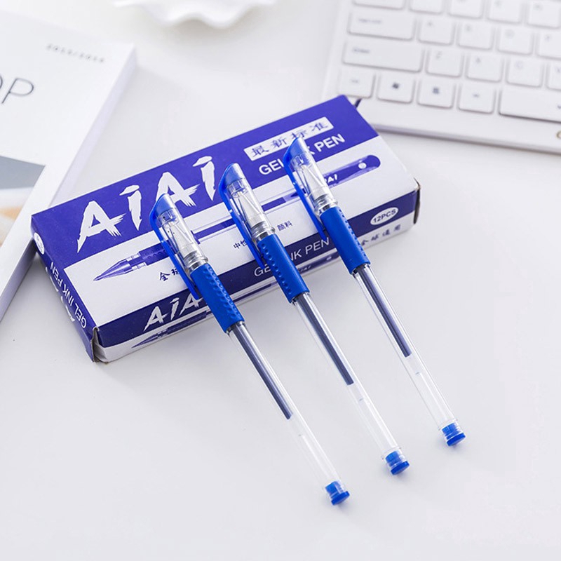 Bút mực gel ống trong suốt ngòi 0.5mm dùng cho văn phòng và công sở