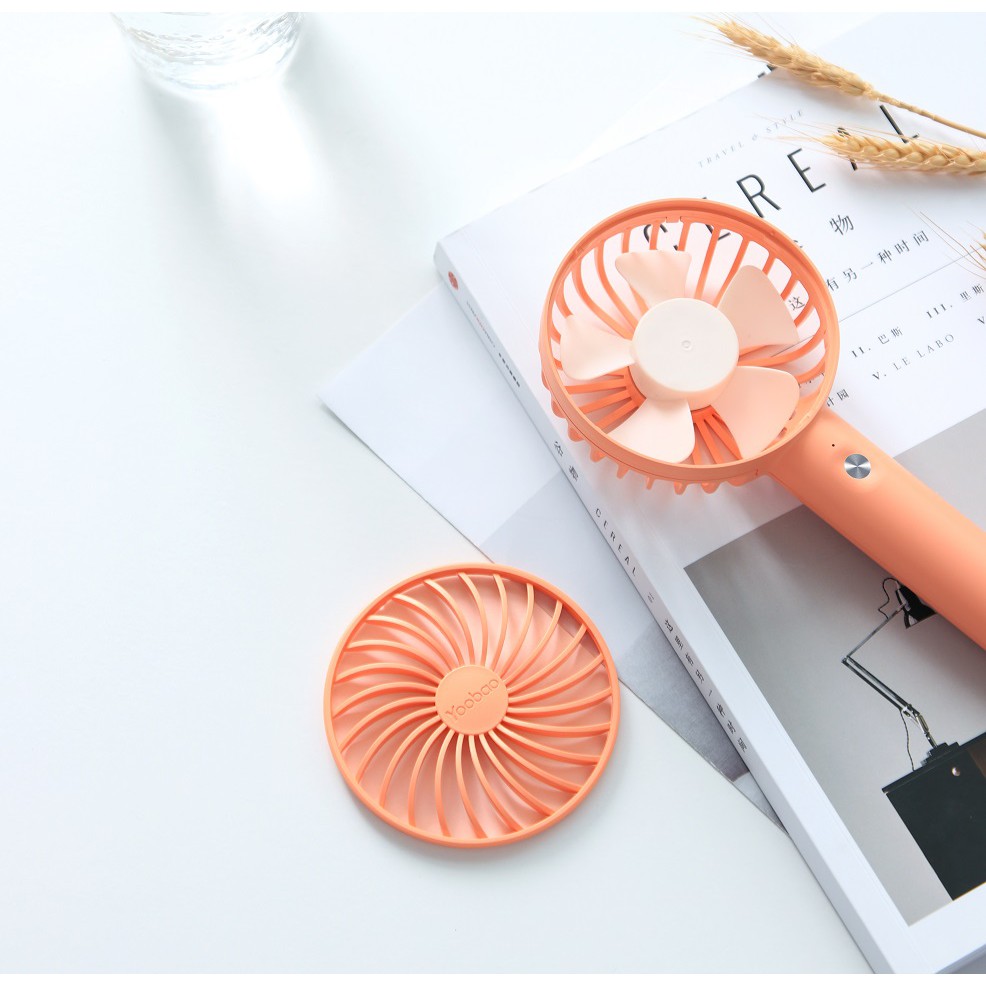 Quạt mini cầm tay Yoobao F3S pin sạc 3000mAh Tặng kèm đế để bàn