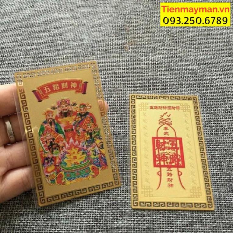 Kim bài ngũ lộ thần tài[Bằng kim loại]