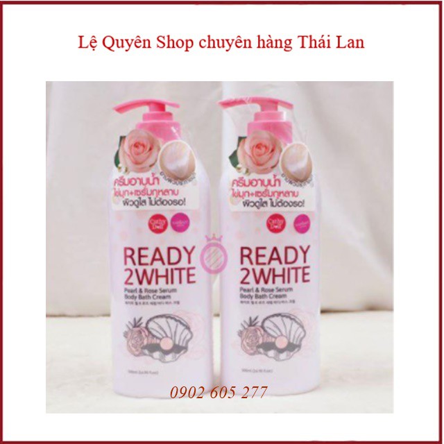 [hàng chính hãng]Sữa tắm ngọc trai Ready 2 White Cathy doll  Thái Lan 500ml HÀNG LOẠI I