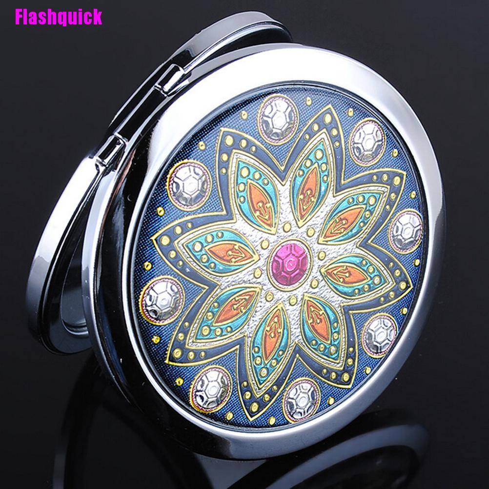 (hàng Mới Về) Gương Trang Điểm Hai Mặt Có Thể Gấp Lại Bằng Kim Loại Tiện Dụng | BigBuy360 - bigbuy360.vn