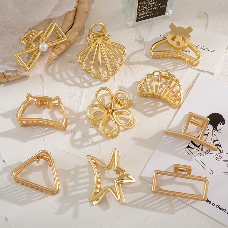 Kẹp tóc hợp kim hình vỏ sò phong cách Hàn Quốc cho nữ
