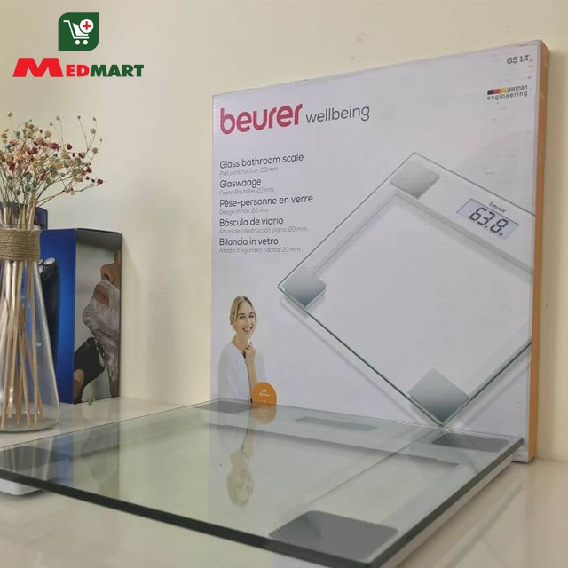 Cân Sức Khỏe Điện Tử Kính Cường Lực Beurer GS14, Bảo Hành Chính Hãng 24 Tháng - Medmart