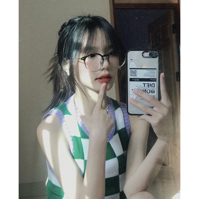 Kính mắt nhựa phối kim loại Ombre- tròng ánh sáng xanh cao cấp Jelly Eyewear