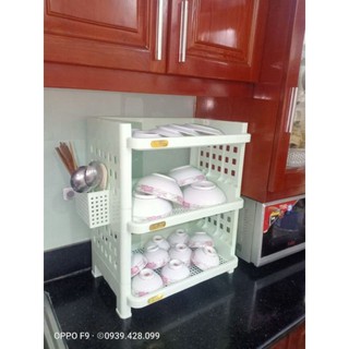Kệ úp chén bát 3 tầng 5528-3 Hàng nhựa việt nhật việt nam KỆ ĐỂ ĐỒ NHÀ BẾP