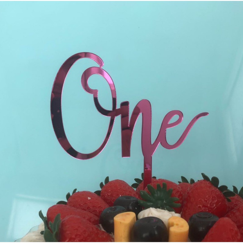 Que Cắm Trang Trí Bánh Kem Sinh Nhật Chữ One 1 Tuổi Cho Bé Yêu