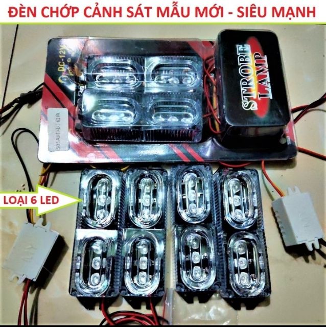 ĐÈN CHỚP CẢNH SÁT XE MÁY ÔTÔ CỰC ĐẸP MẪU MỚI