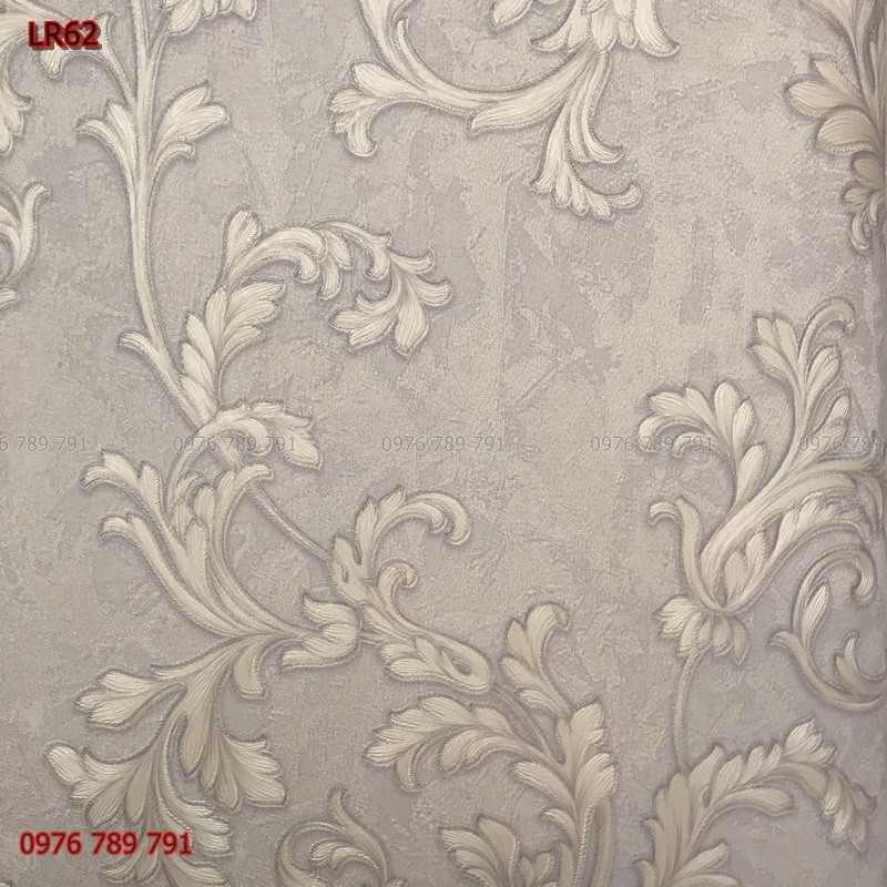 Giấy Dán Tường Phòng Khách 3d Dây Hoa Lá, Lụa Không Keo, Khổ 10m x 53 cm, Nhiều Màu Lựa Chọn